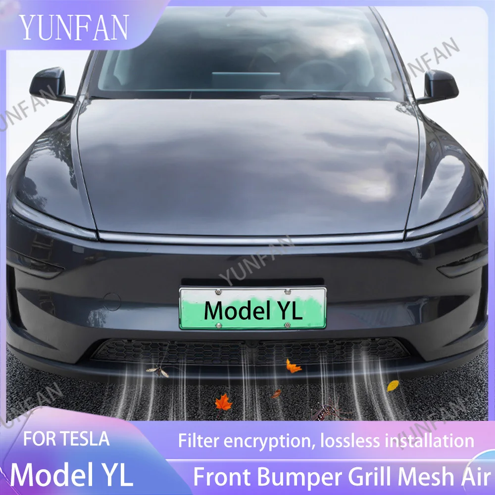 2026 For Tesla Model YL Front Lower Bumper Air Inlet Grille Guard, Anti Insect Dust Protection Net