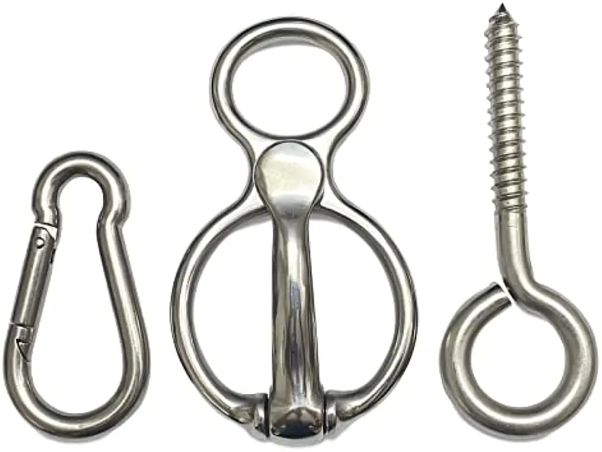 1PCS Tie Ring for Horses Safe Horse Accessories with Eye Bolt, Humane Way to Tie, Durable Steel Material