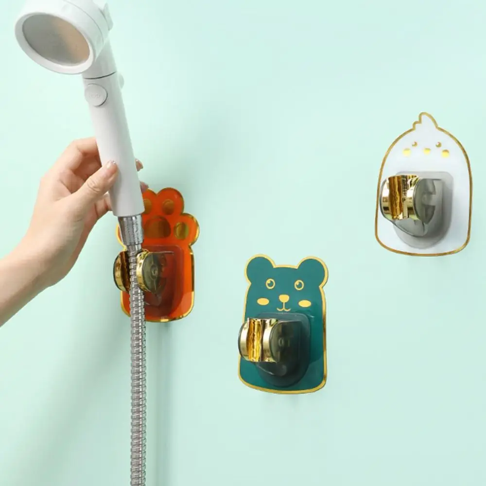 Multi-Purpose Base Shower Bracket Wall Mounted Punch-Free Shower Head Holder Self-adhesive Waterproof Showerhead Stand Bathroom