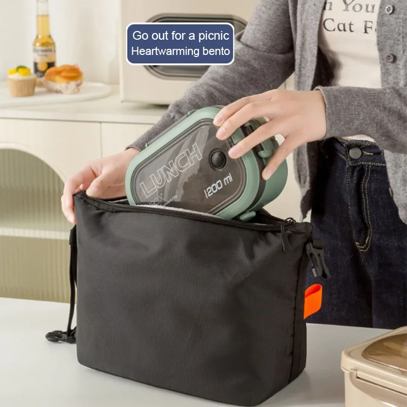 جديد 1 قطعة حقيبة الغداء الحرارية بينتو معزول حقيبة للحفاظ على البرودة الكبار معزول الغداء الغذاء حقيبة يحافظ على البرد والحرارة حقيبة يد WCB11