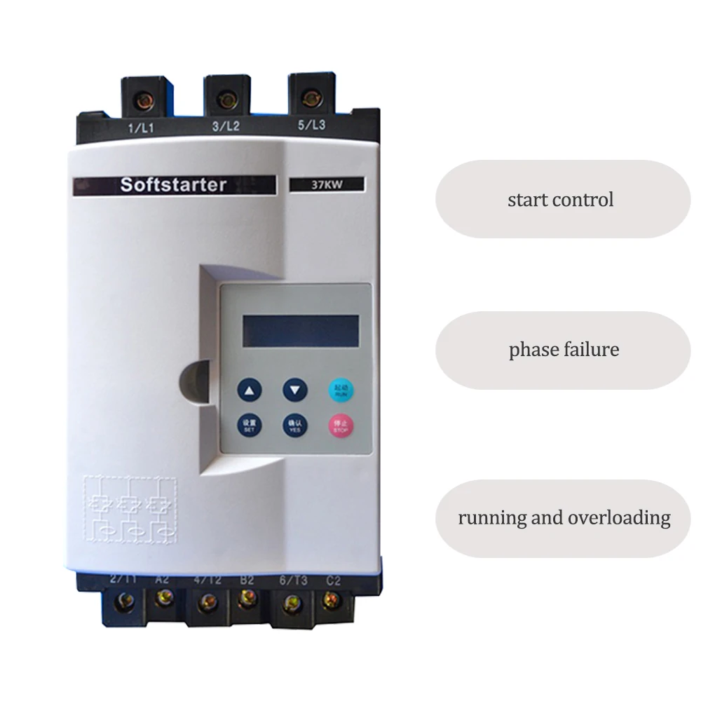 TLF SANYU  3 Phase 380V+/-10% No Built-in Bypass Digital Display 75kw Soft Starter with 18 Month Warranty