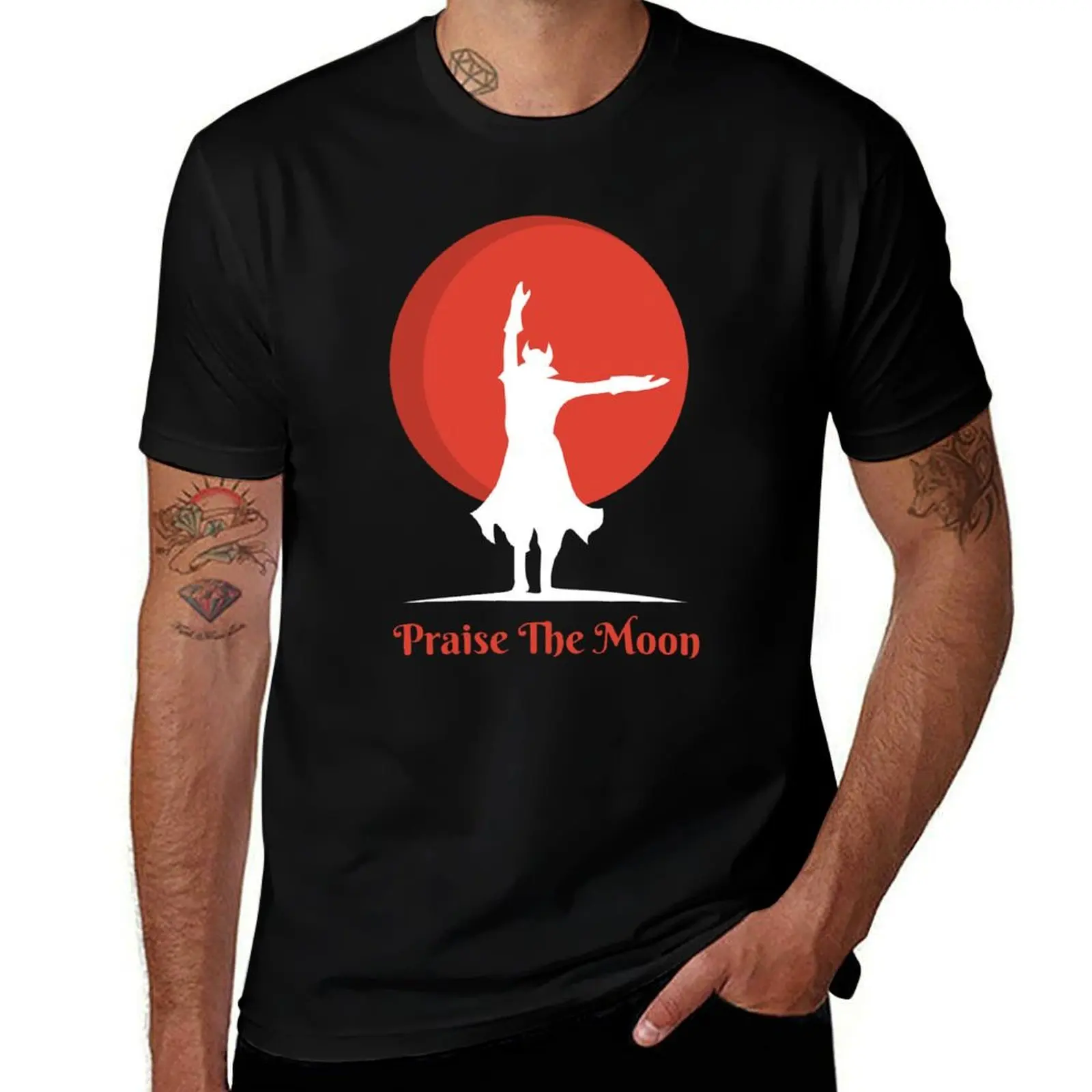 Bloodborne - Praise the Moon T-Shirt Basic All Season Solid T-Shirt