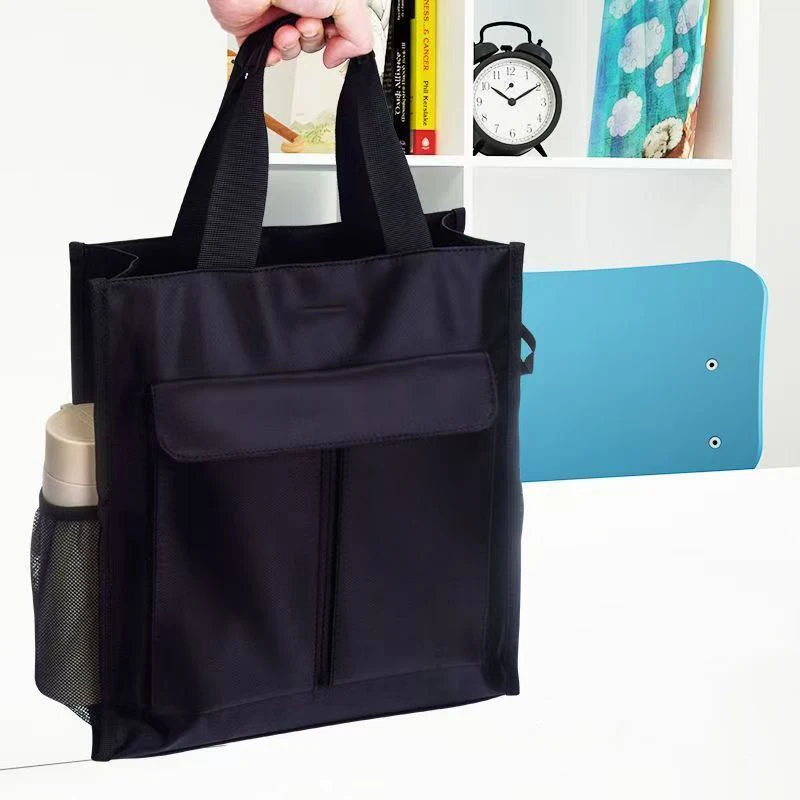 

1 шт. Большая вместительная сумка-тоут с множеством карманов, водостойкая сумка из ткани Оксфорд для офисных документов, книг