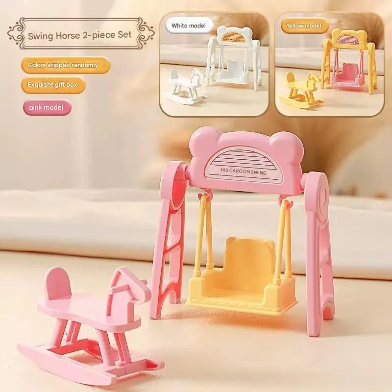 5 szt. Akcesoria do domku dla lalek w skali 1:12, miniatura do domku dla lalek labubu cosas, z scenerią gry rodzic-dziecko (bez lalki)