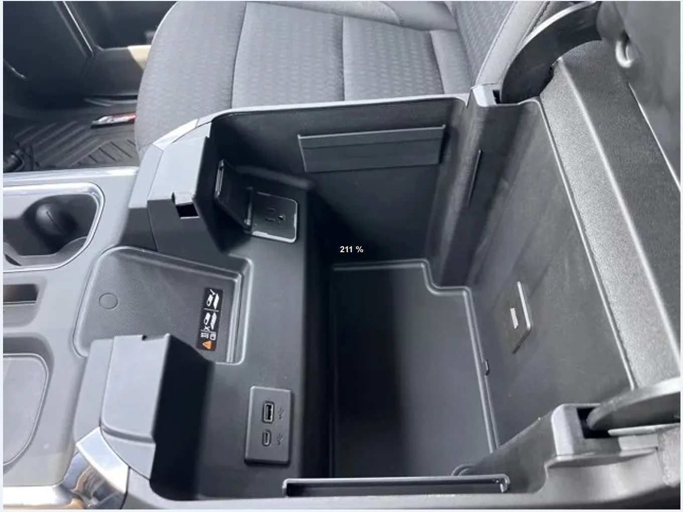 مناسبة لسيارة شيفروليه سيلفرادو وسييرا 1500 صندوق مسند الذراع صندوق تخزين كامل الحجم عبر الحدود