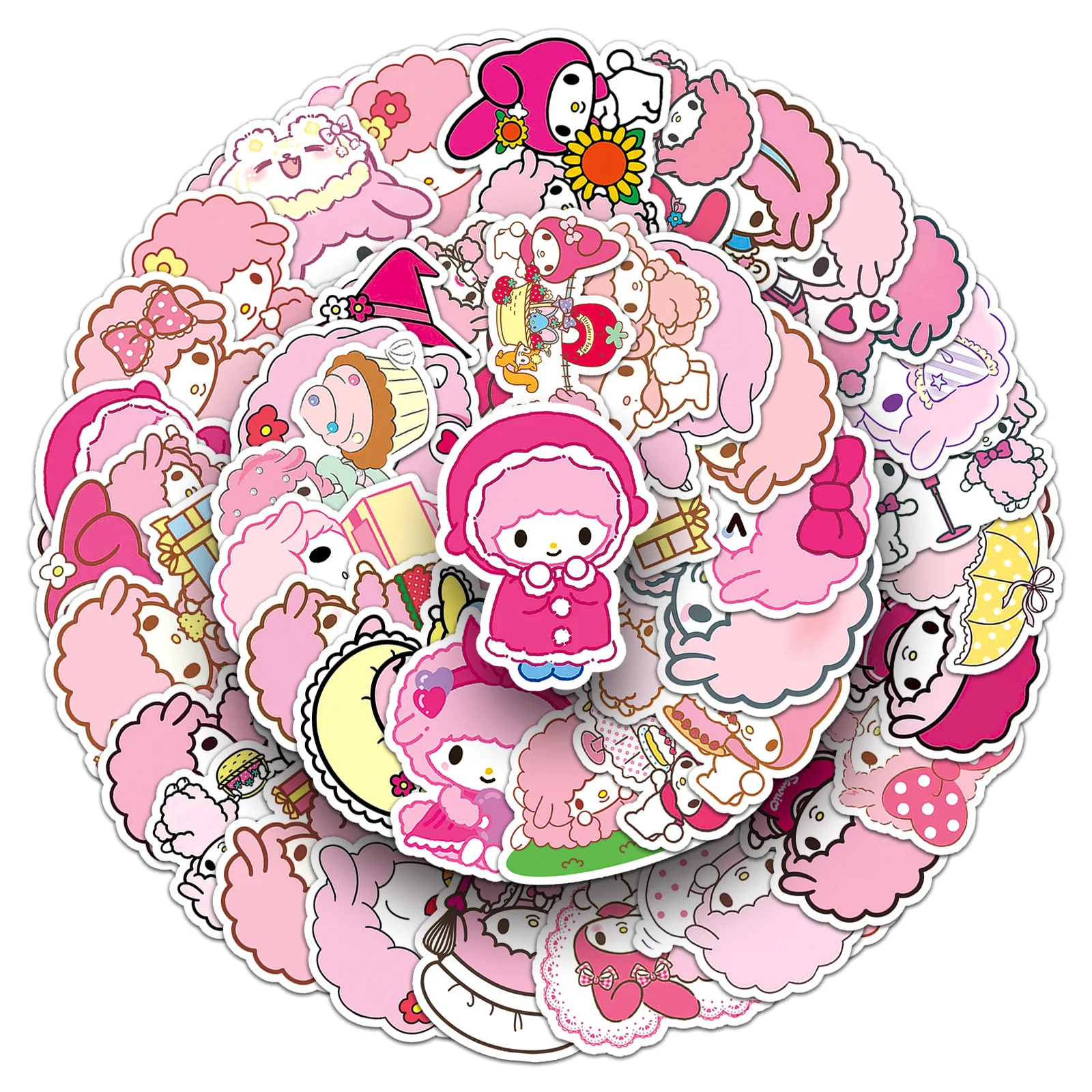 10/50pcs kawaii meine süße Klavier melodie Aufkleber Sanrio Anime Aufkleber DIY Auto Gitarre Laptop Tasse Helm wasserdicht niedlichen Aufkleber Spielzeug