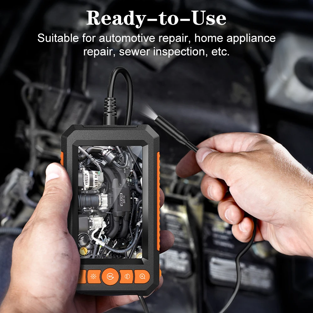 IP67 Waterproof Car Pipe Sewer Inspection Borescope Car Repair tool 4.3 HD IPS Screen Digital Inspection Endoscope Camera Tester