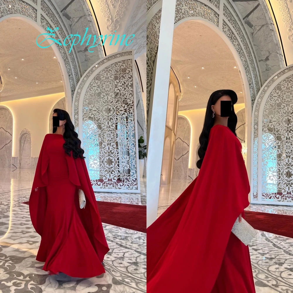 Customized Exquisite Crew Neck Shawl Evening Dress High Quality Jersey Long Sleeves Prom Dresses Delicate Mermaid Party Gowns