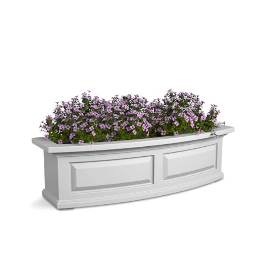 

Nantucket 3-Foot Window Box Self-Watering Weather-Resistant Planter for Flowers Durable Design for Outdoor Use Perfect for Wind