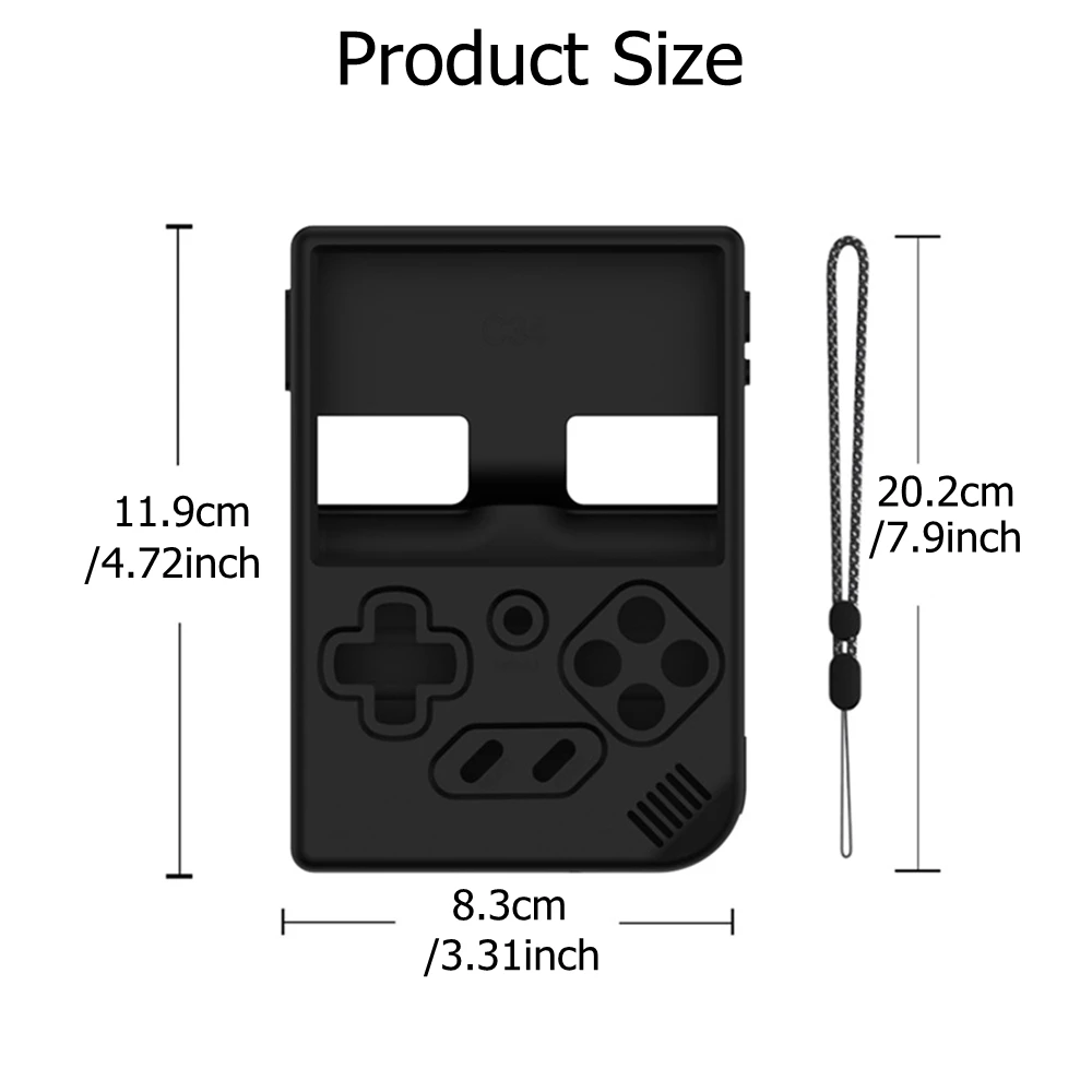 Rg35xx plus用シリコン保護カバー,ソフトケース,スリーブ,傷防止,ストラップ付き滑り止め,ゲーム機