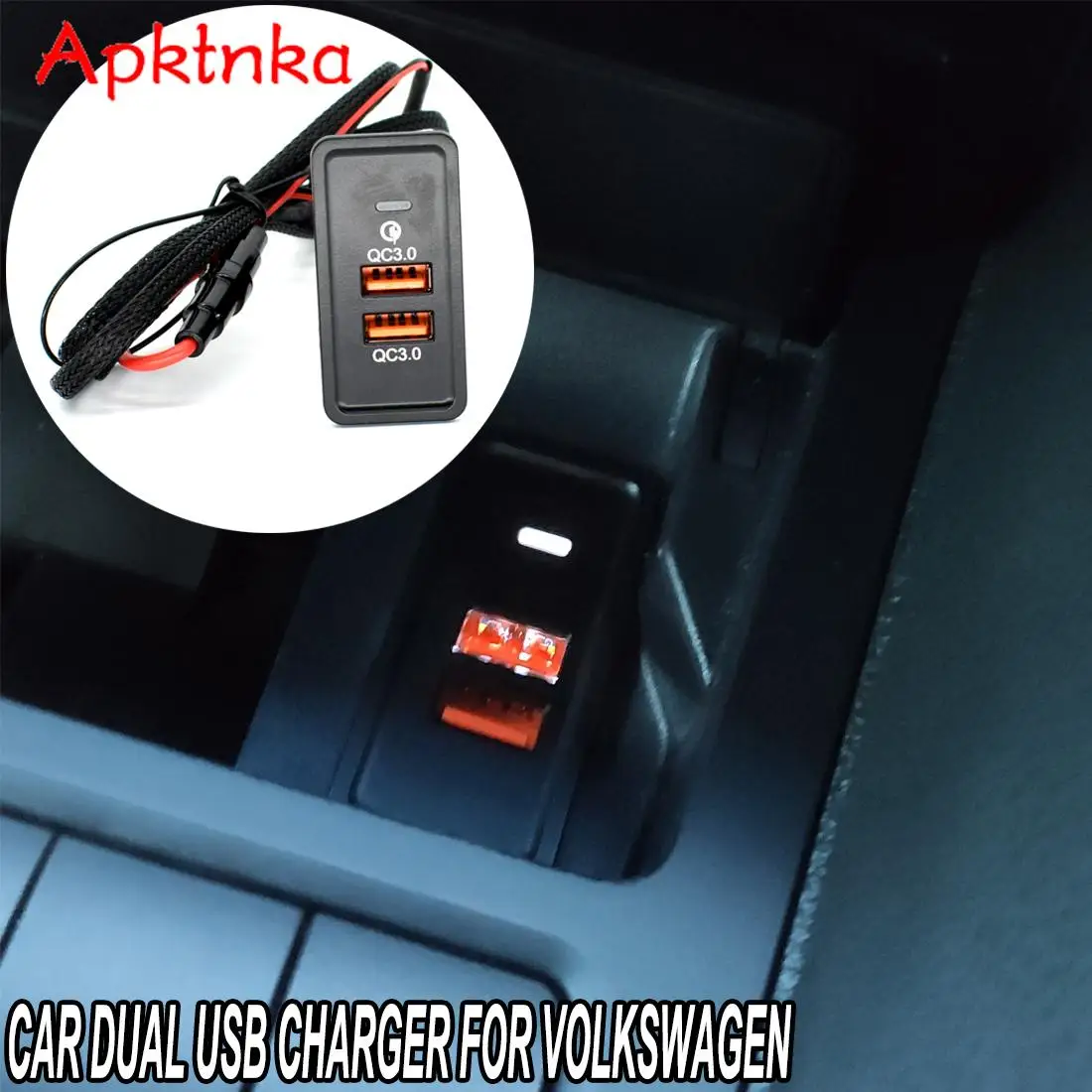 

Car Dual USB Quick Charger QC3.0 Adapter 12V Phone Fast Charge For VW Golf CC Beetle Jetta For SEAT Ibiza Leon Auto Accessories