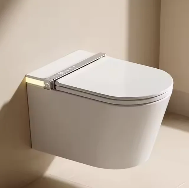 Modern Luxury Smart WC Bathroom Bidet Set White Automatic Intelligent Toilet Seat with Remote Control Ceramic One-Piece S-Trap