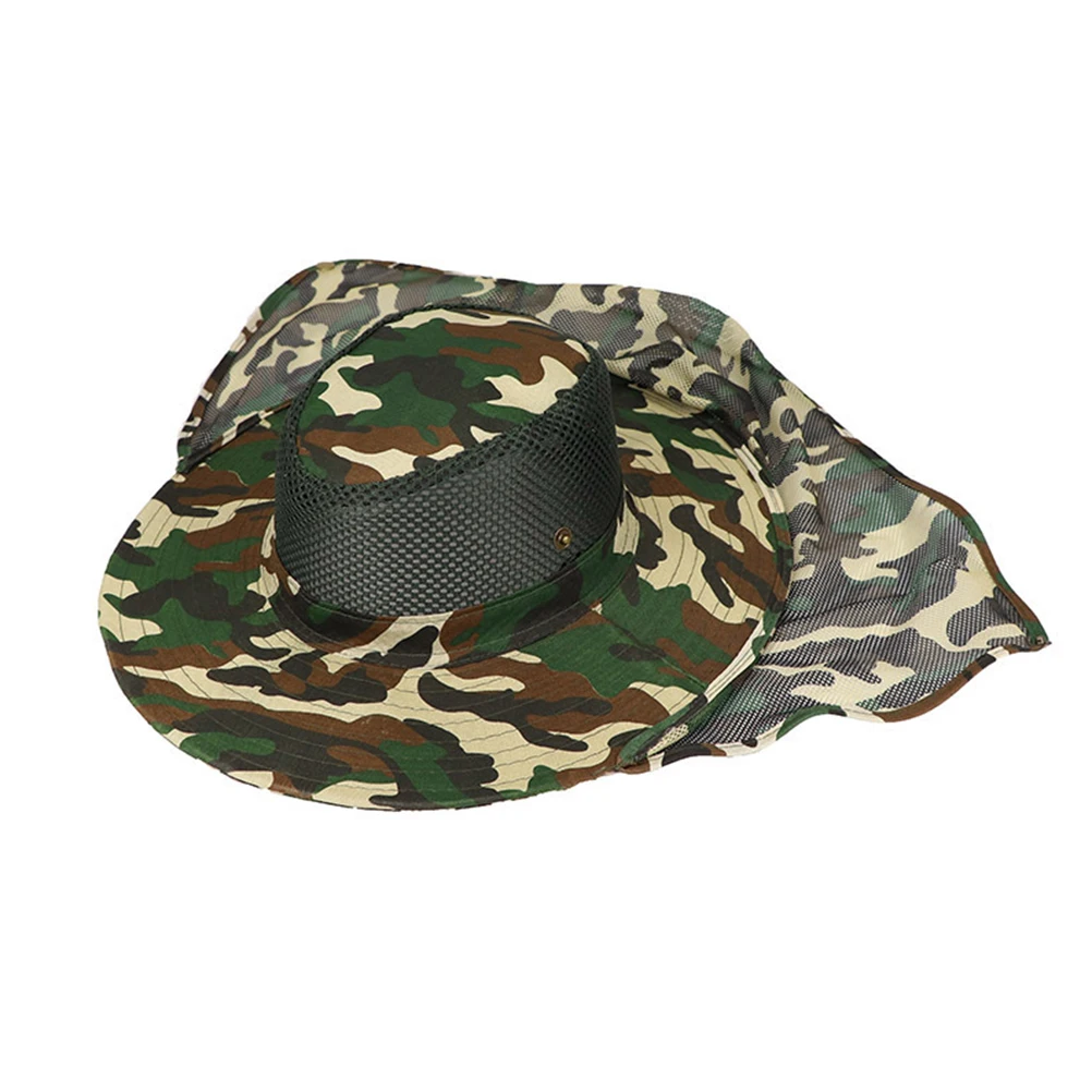 

Camouflage Hat Lightweight Breathable Sun Protection Wide Brim Outdoor Activities Fishing Hunting Accessories Foldable Portable