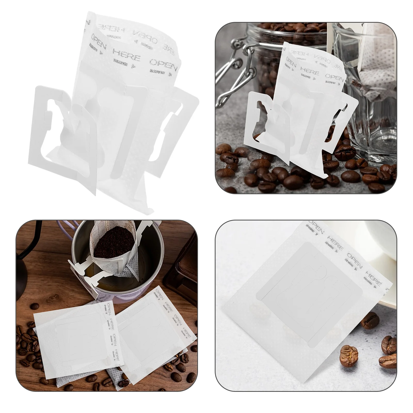 50 Pcs Coffee Filter Bag Baggies Single Cup Filters Tea Bags Portable Cold Brew Eropress Paper Office