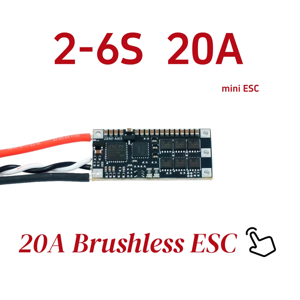 

Бесщеточный ESC 2-6S 20A электронный регулятор скорости 1 шт. ​ ​ Односторонний/двунаправленный для радиоуправляемого самолета с неподвижным крылом, модели лодки