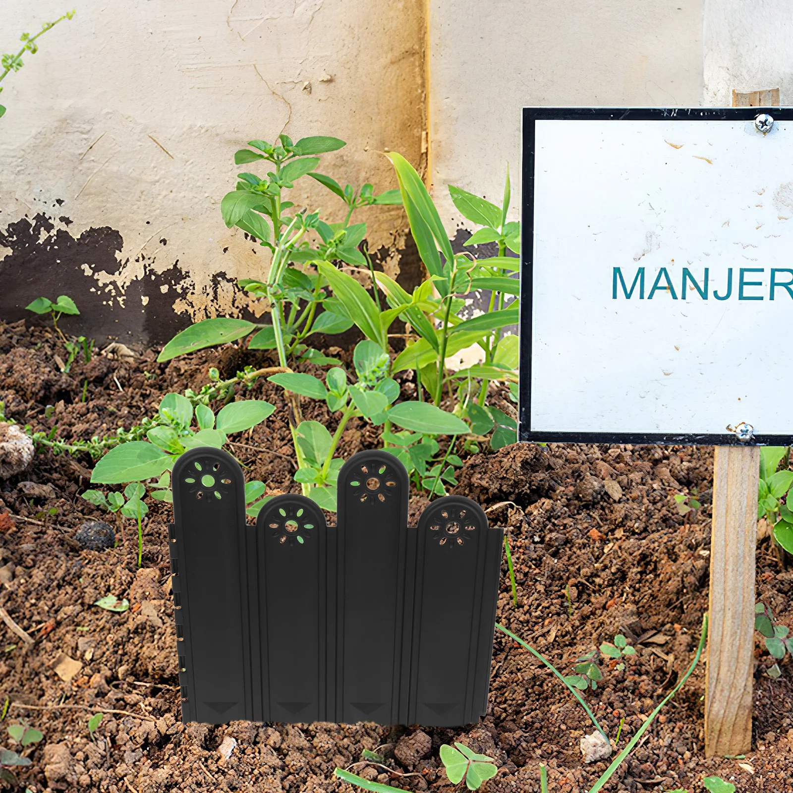 

1pc Outdoor Fence Panels White Plastic Garden Picket Fence For Lawn Flower Bed Edging Landscape Border Fencing Decorative Yard