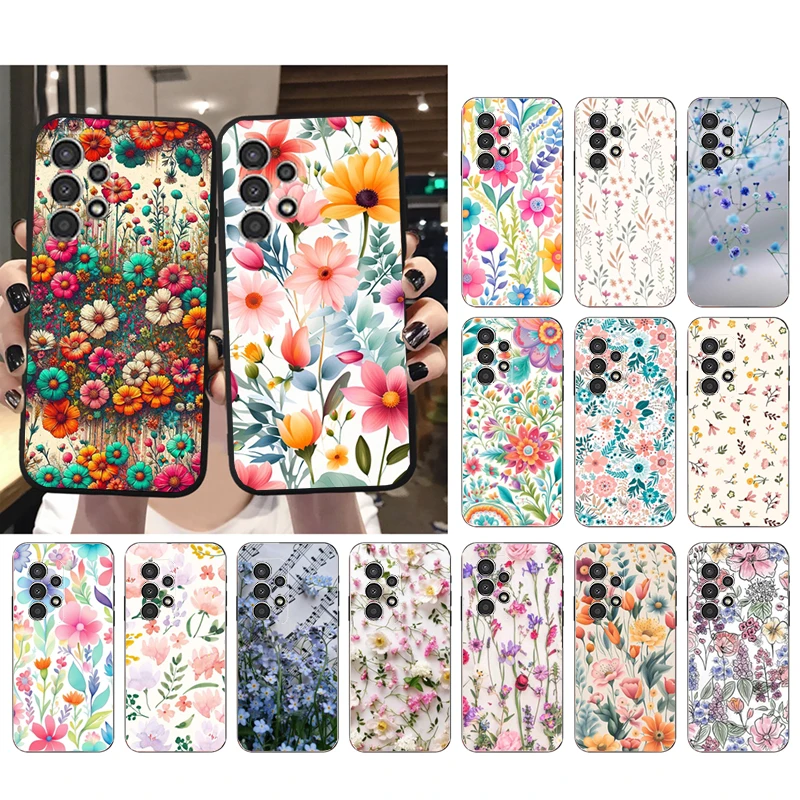 Flower Aesthetic Phone Case For Samsung A52S A21S A33 A23 A13 A14 A32 A52 A53 A54 A51 A71 A15
