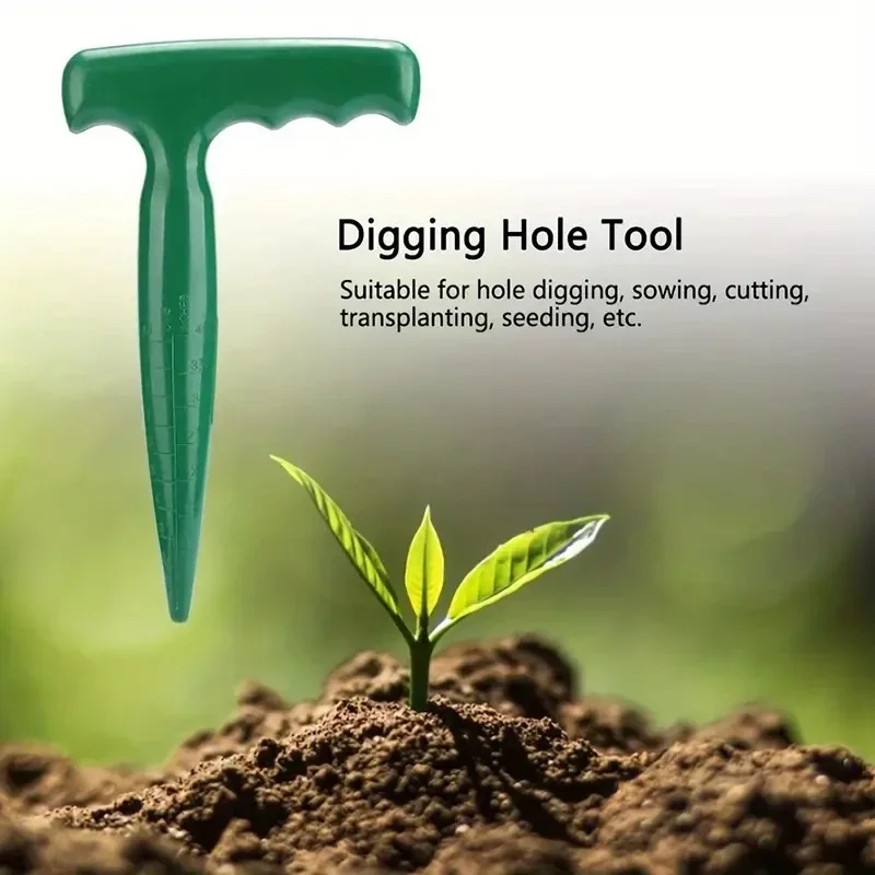 1pc Handheld Garden Hole Puncher Clear Scale Planting Tools Lightweight Digging Hole Tool Sowing Seeds Dispenser For Hole Diggin