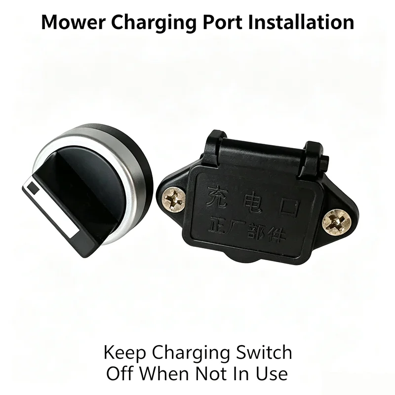 BNTFLEX Charging Port for Remote Controlled Tracked Lawn Mower, Agricultural Weeder & Grass Cutter Replacement Parts