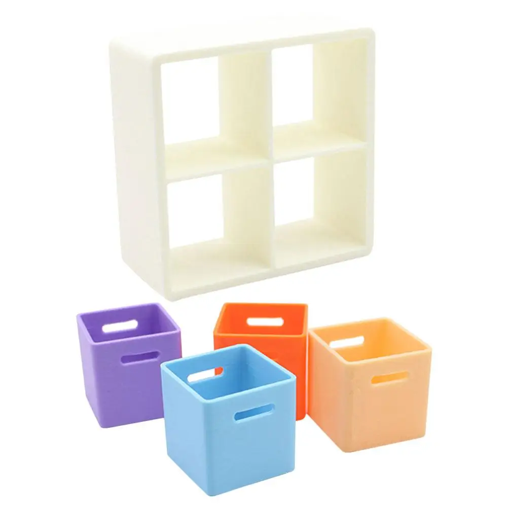 

Mini Dollhouse Storage Box 1 Set 1 12 Scale Plastic Containers Modular Miniature Shelf ganizers Safe Materials