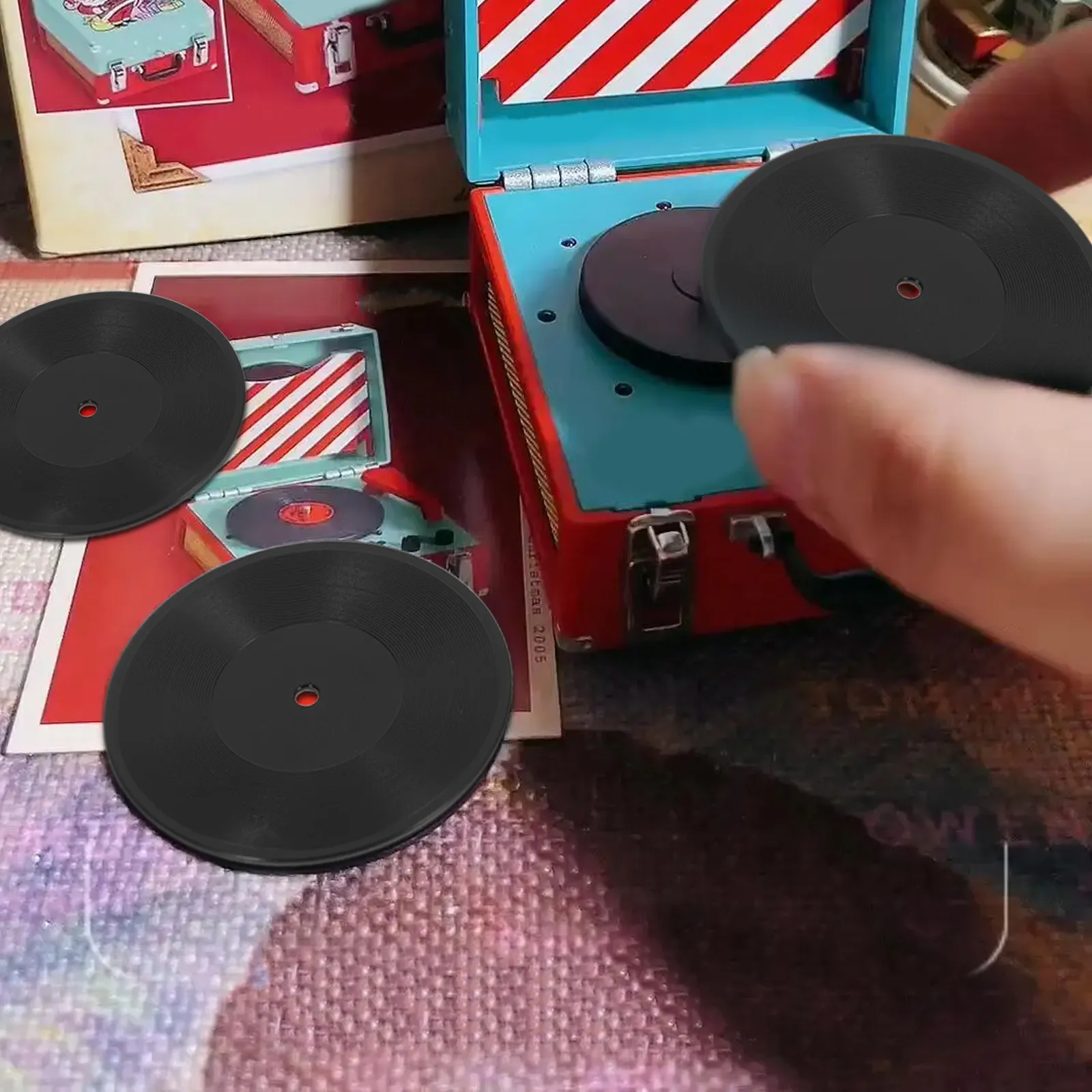 

12Pcs Miniature Vinyl Records 1 12 Scale Tiny Music Room Accessories Mini Records Set for Dollhouse Micro Landscape Decoration
