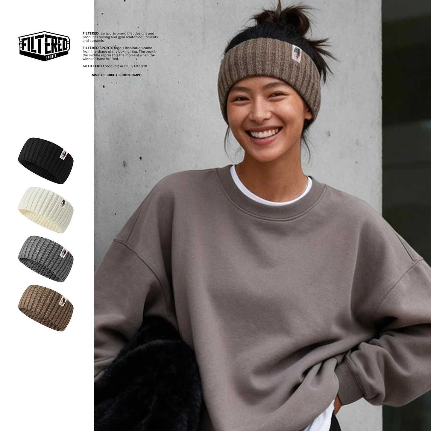Unisex Chunky Knit Headband Wide Ear Warmer Band Core Spun Yarn Stretchy Soft Winter Fashion Accessory for Women & Men