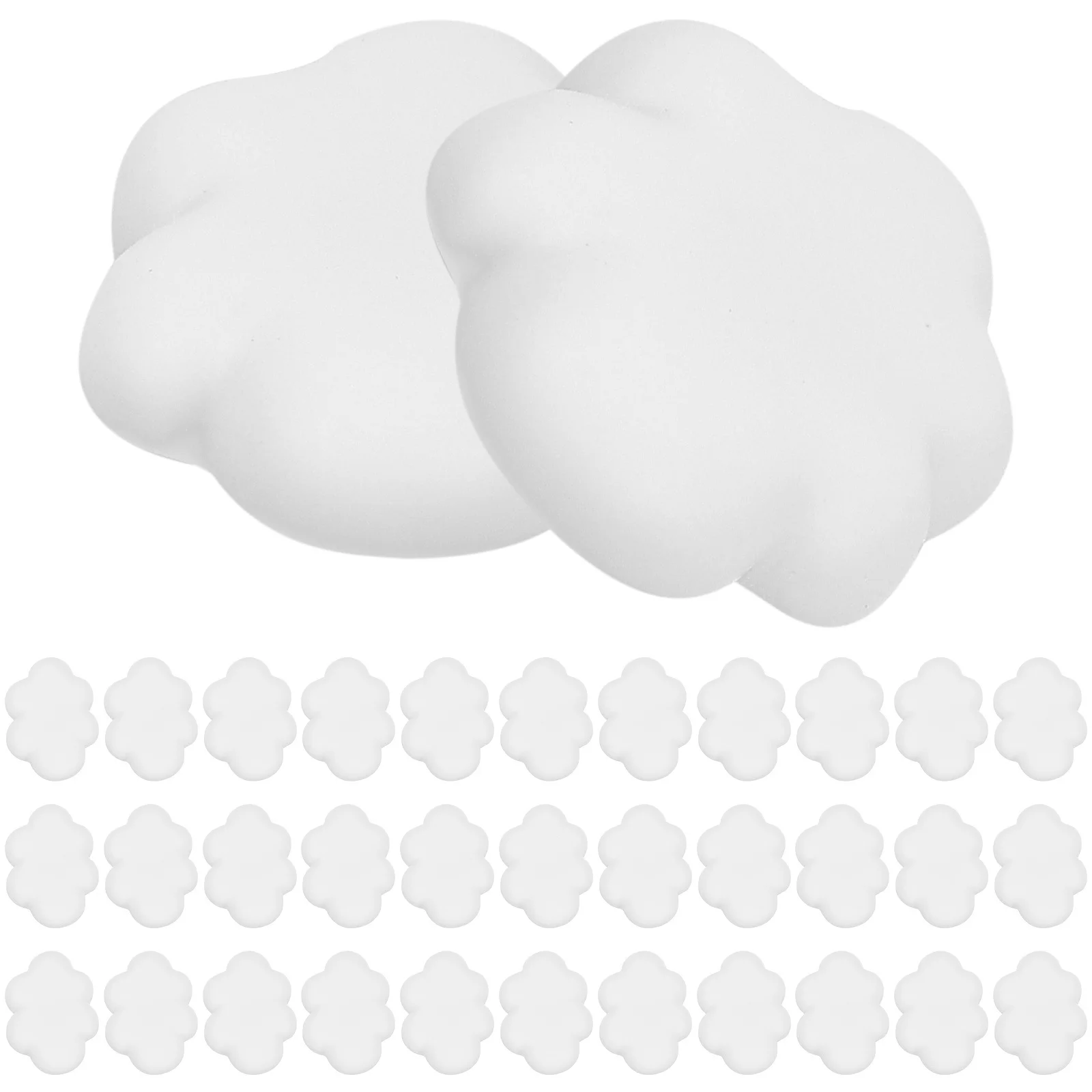 100Pcs DIY Phone Case Decoration Accessories Premium Resin Clouds Handmade Cellphone Shell Ornament Craft Material White