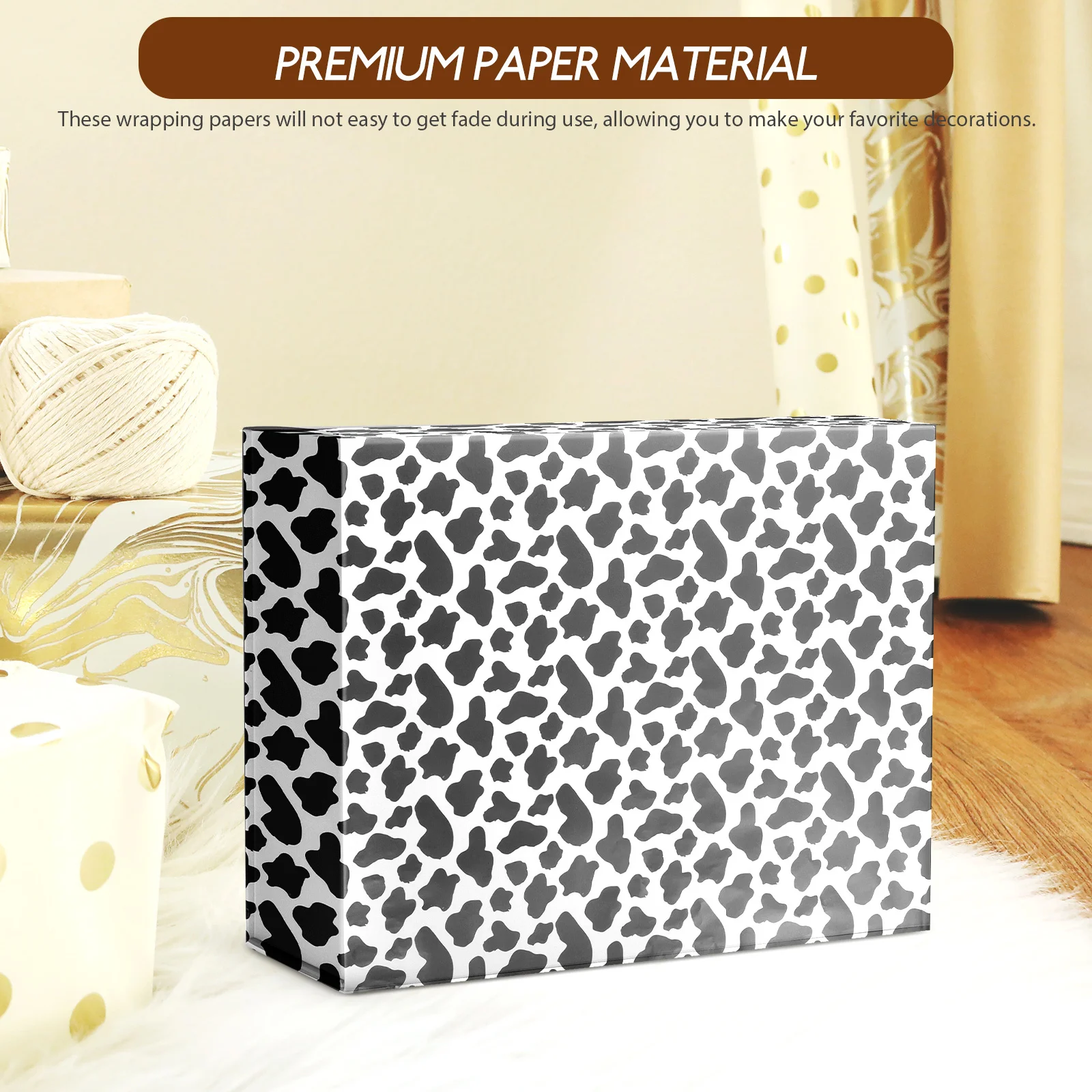 

10Pcs Cow Print Wrapping Paper Premium Gift Wrap Tissue for Party Festival Decoration Packaging Craft DIY Box Bouquet