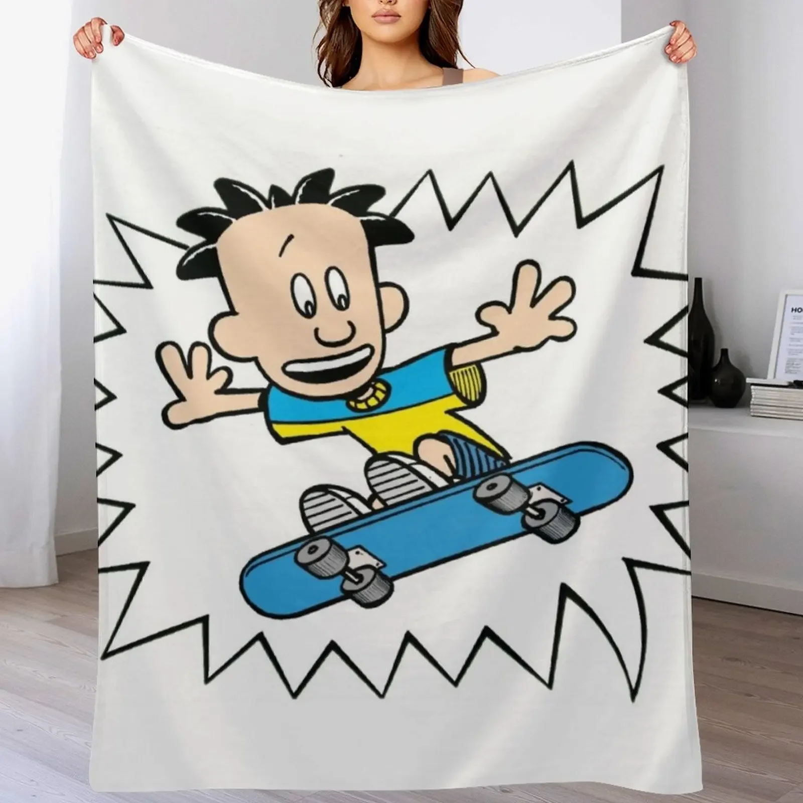 

Big nate the skate board Throw Blanket Multi-Purpose Furrys sofa bed Bed linens Blankets