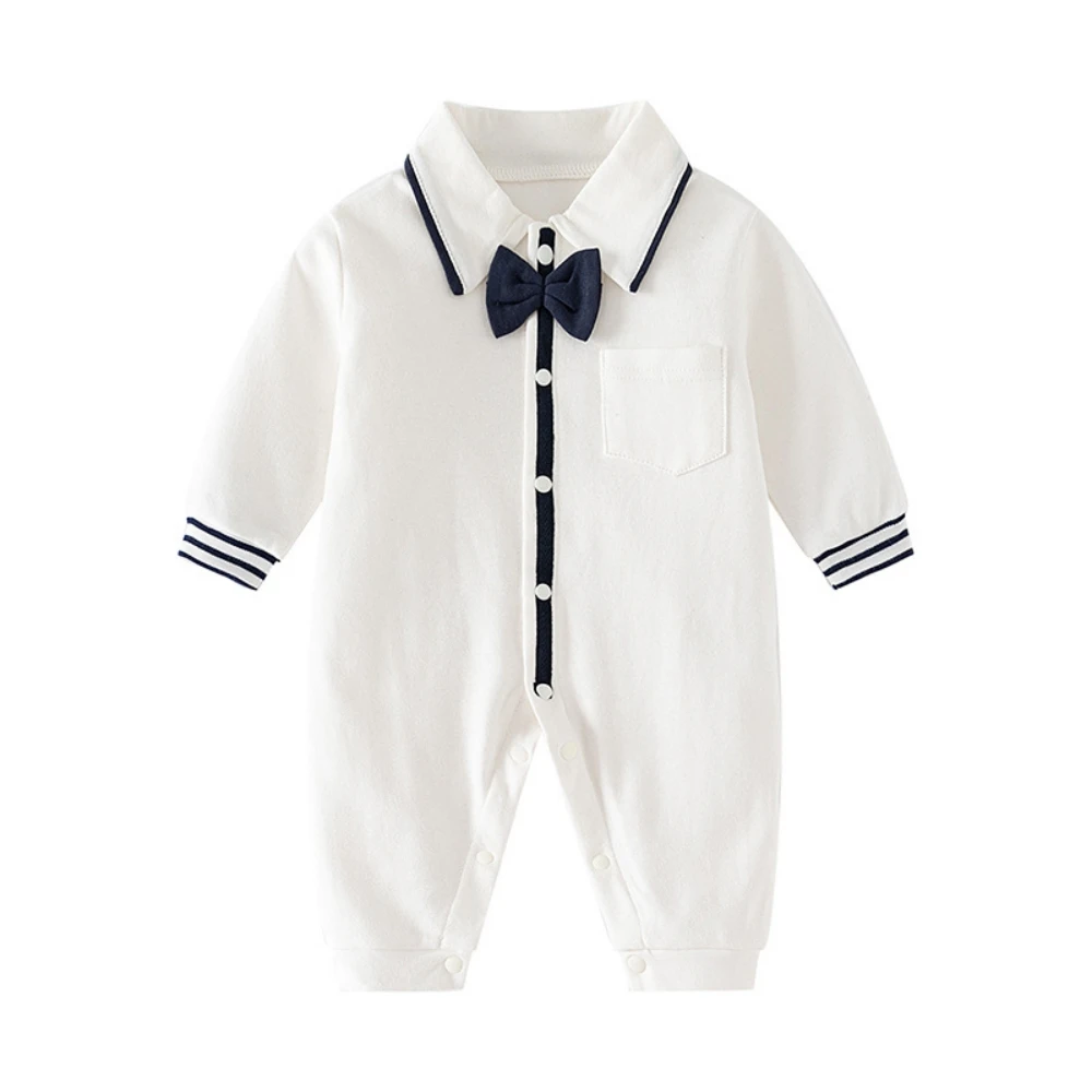 

2024 spring autumn rompers underwear Gentleman's Clothes for baby boy overalls long sleeve onesie Comfortable baby jumpsuits