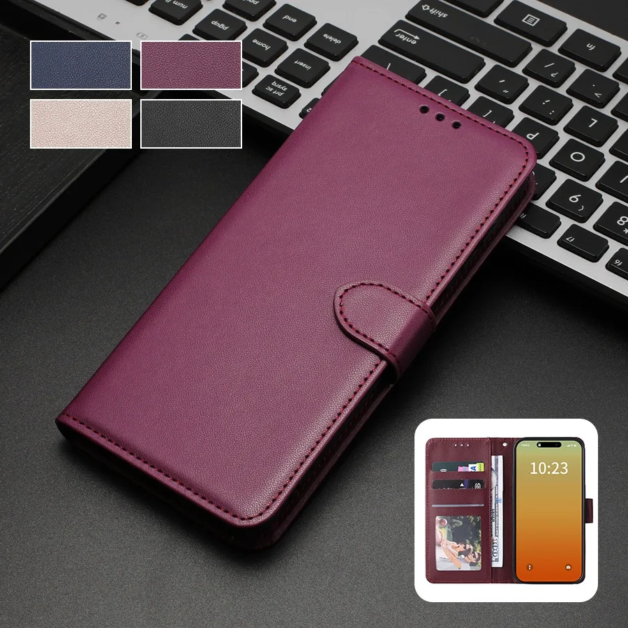 

3 Card Slots Photo Frame Phone Case Cover for VIVO Y78 5G Y33S Y21S Y21 Y20 Y20S Y12 Y15 Y17 Y27 Y35 Y36 PU Leather Wallet Case