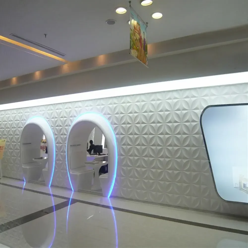 ديكور 3D الجدار ملصق الفن 3D بلاط الحائط خلفية للماء مع تصميم الماس لوحة الحائط غرفة المعيشة الحمام المطبخ #3