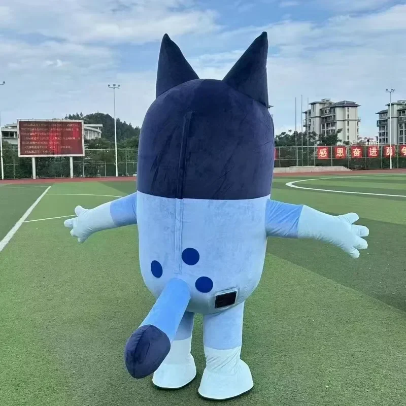 New Blue Bing Dog Inflatable Costume Mascot for Adult Furry Animal Halloween Carnival Dress Yellow Blue Dog Suit Without Battery