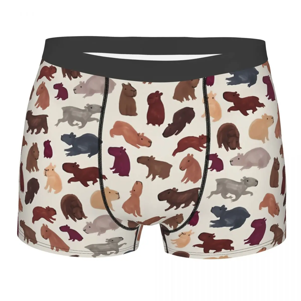 Happy Capys Men Boxer Briefs Capybara Highly Breathable Underpants Top Quality Print Shorts Birthday Gifts