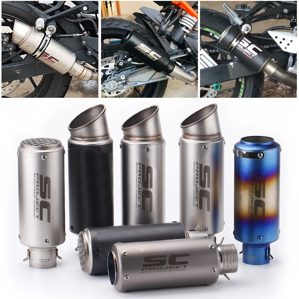 SC العادم دراجة نارية اسطوانة تعديل ماسورة العادم نسيم الربيع 250SR Z900 R6 R1 R3 تعديل