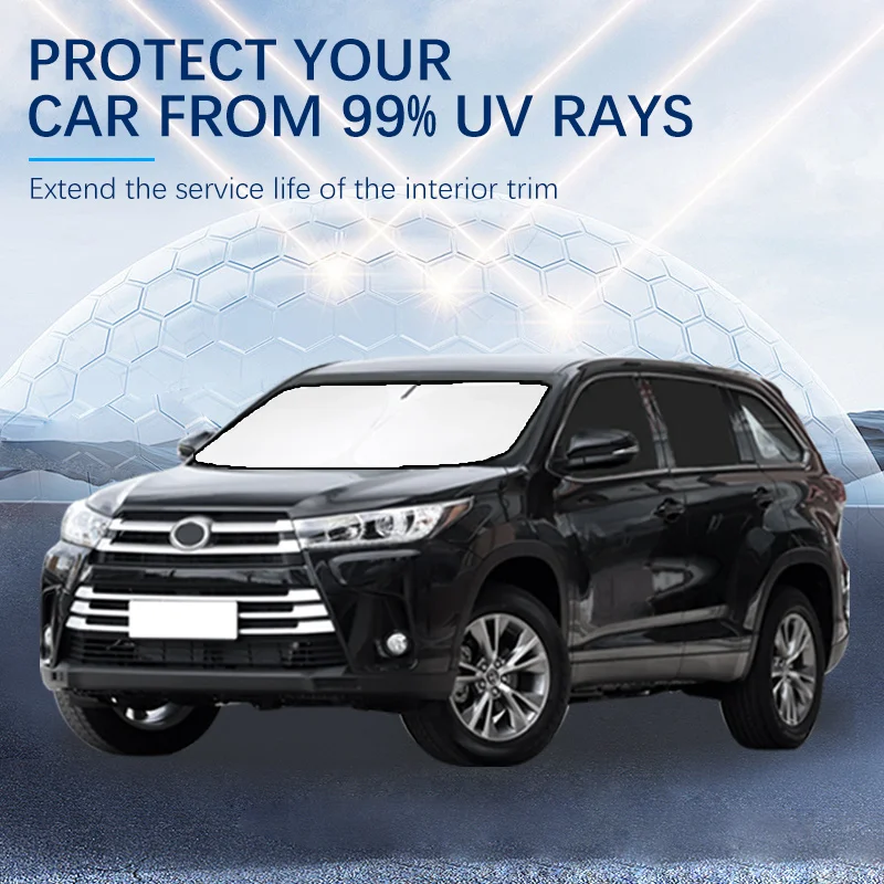 

For Toyota Highlander Summer Car Accessories Car Windshield Sun Shade Covers for Front Window Sunscreen UV Parasol