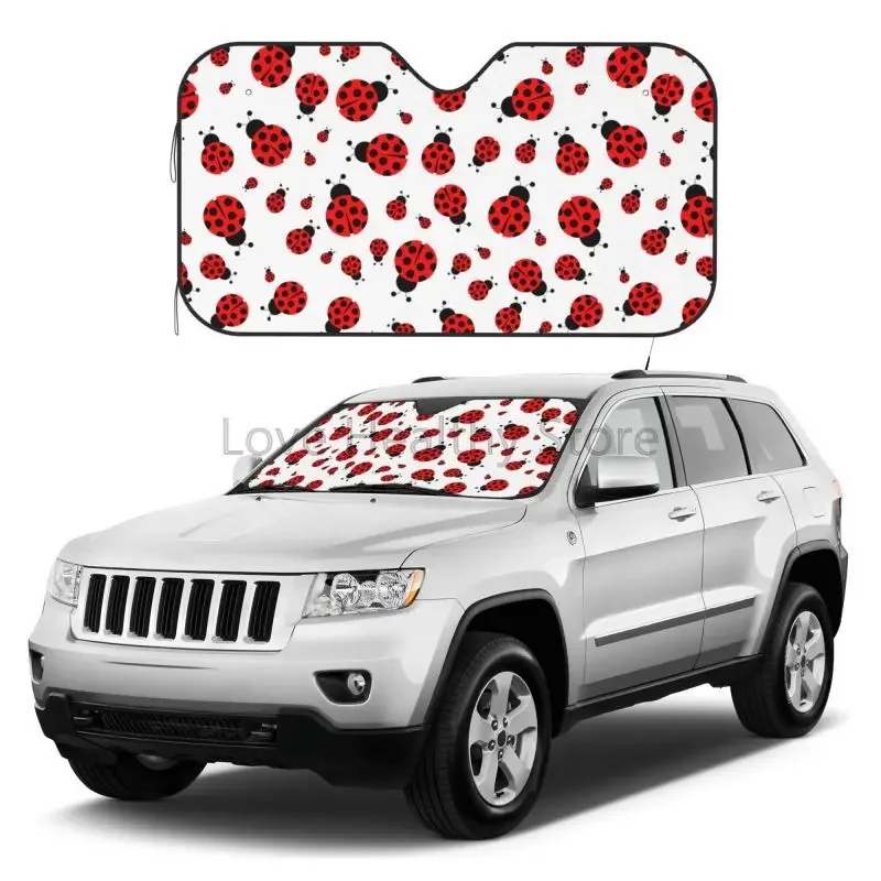 

Ladybugs Scarab Car Windshield Sun Shade Cute Animal Foldable UV Ray Sun Visor Protector Sunshade To Keep Your Vehicle Cool