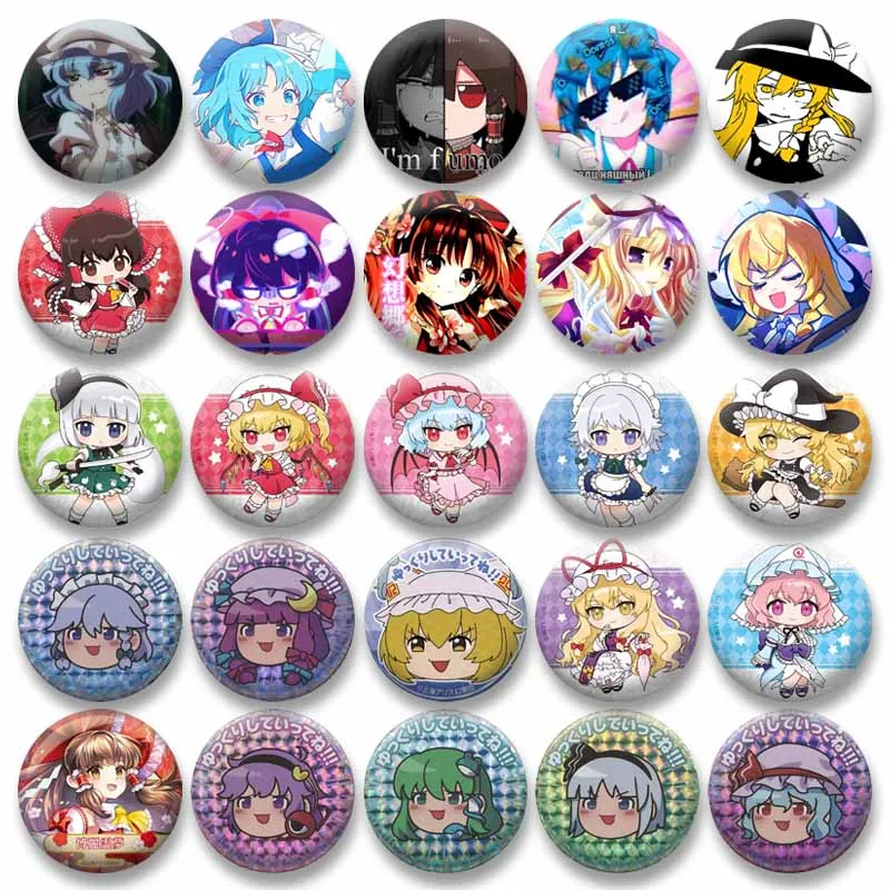 Touhou Project Game Enamel Pin Cartoon Reimu Hakurei Koakuma Brooch Handmade Lapel Badge Backpack Hat Jewelry Accessories Gifts