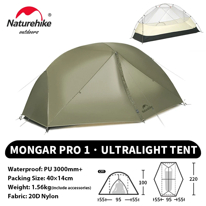 Naturehike Mongar Pro UL 2-Person Trekking Tent
