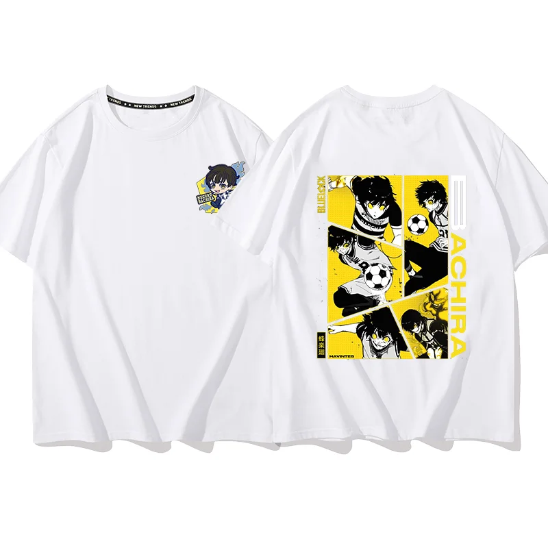 Anime BLUE LOCK Bachira Meguru Print T Shirt Couple student street sports casual T-shirt