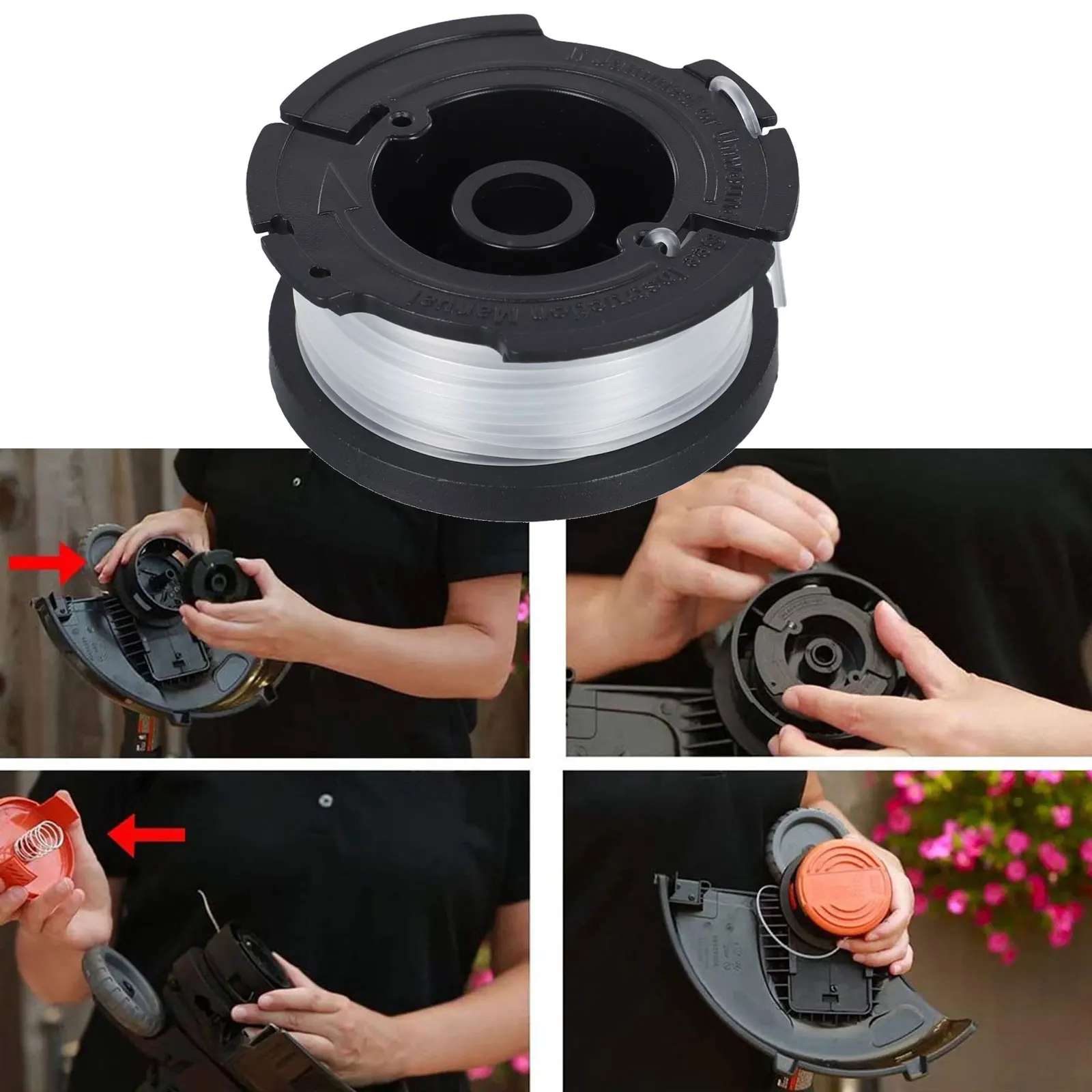 Equipo de carrete y línea Living para Black & Decker para GL420 GL550 GL570 jardín hogar exterior reemplazo de patio eléctrico