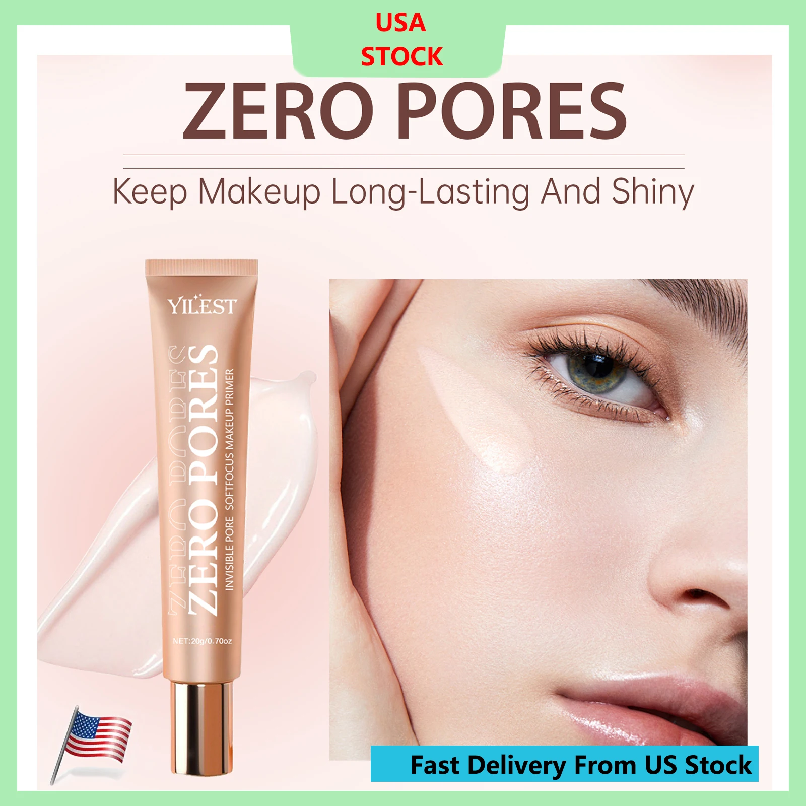 YILEST Makeup Primer 20g Onzichtbare poriën Softfocus Face Primer, oliecontrole, langdurig, gladmakend voor matte afwerking Make-upbasis