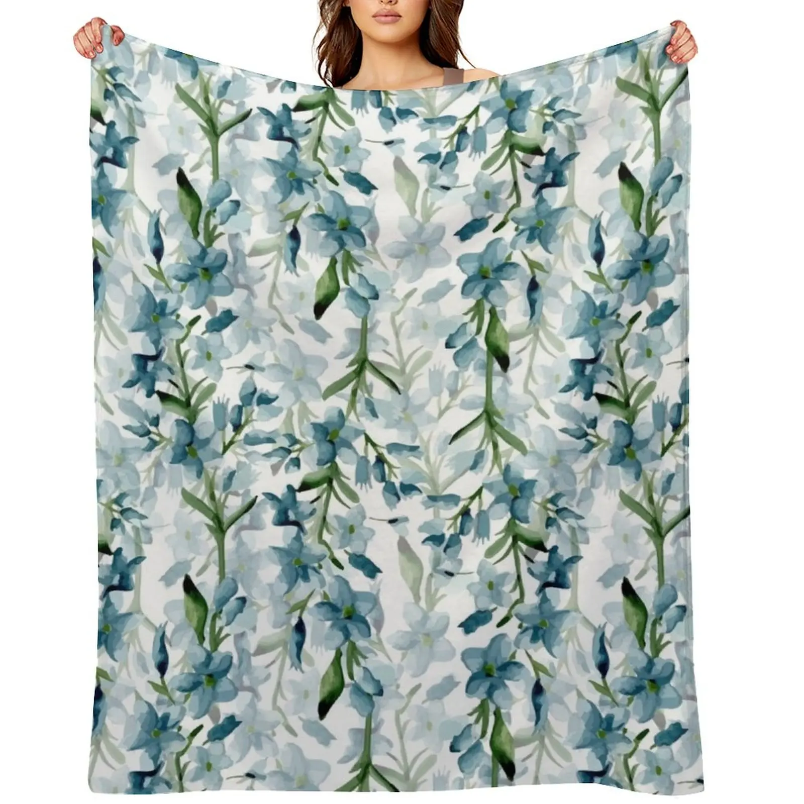 

Blue branches Throw Blanket Luxury Thicken cosplay anime Bed linens Hairys Blankets