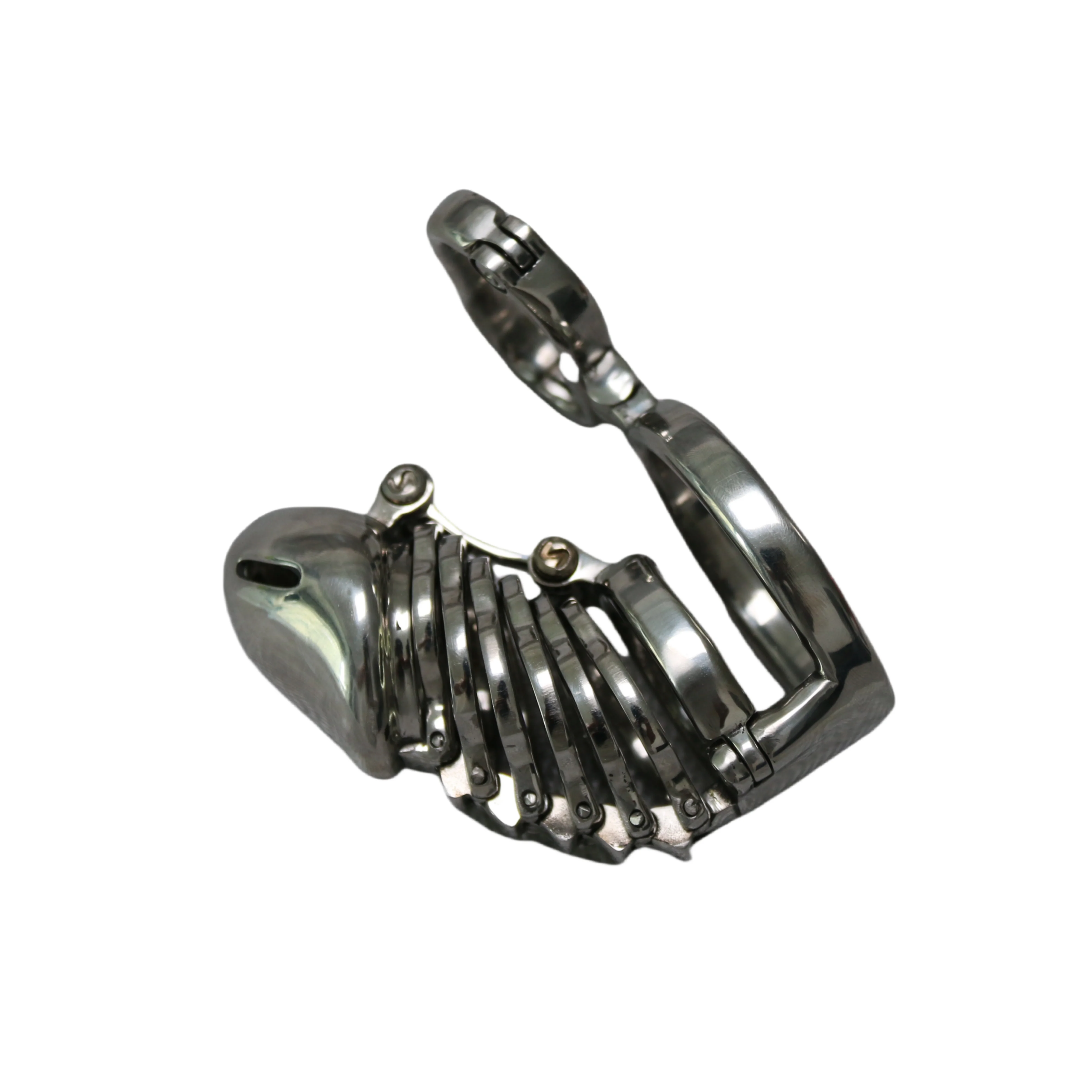 Snake skeleton chastity lock, customized male birdcage, breathable stainless steel penis lock, semen lock
