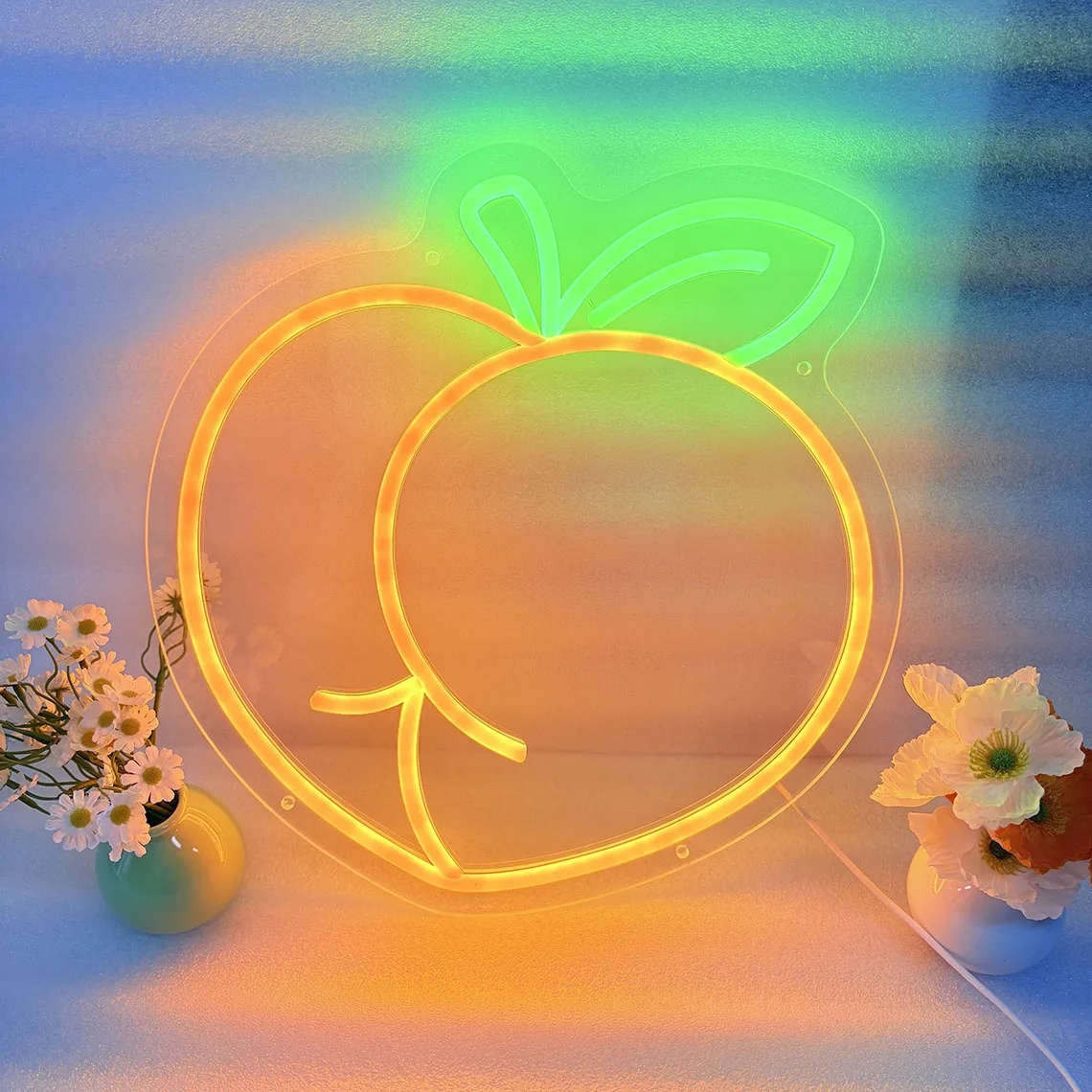 Peach Butt Neon Sign Bar Game Room Bedroom Night Lamp Teens Anime LED Lights Wall Art Decor Personalized Lights Living Game Room