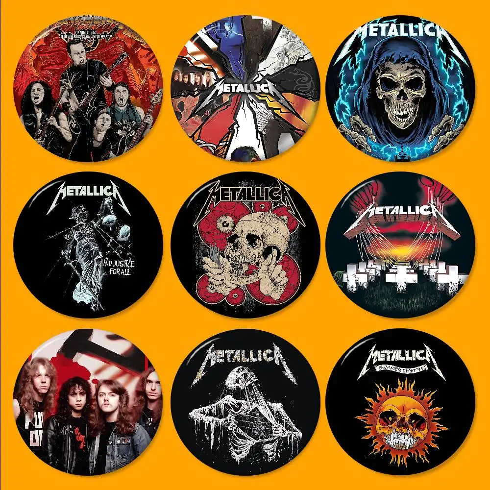 Broches Clásicos de la Banda de Heavy Metal M-Metallica, Pin de Botón Suave, Divertido y Original, Insignia de Meme de Gnarpy en un Monopatín, para Gamers