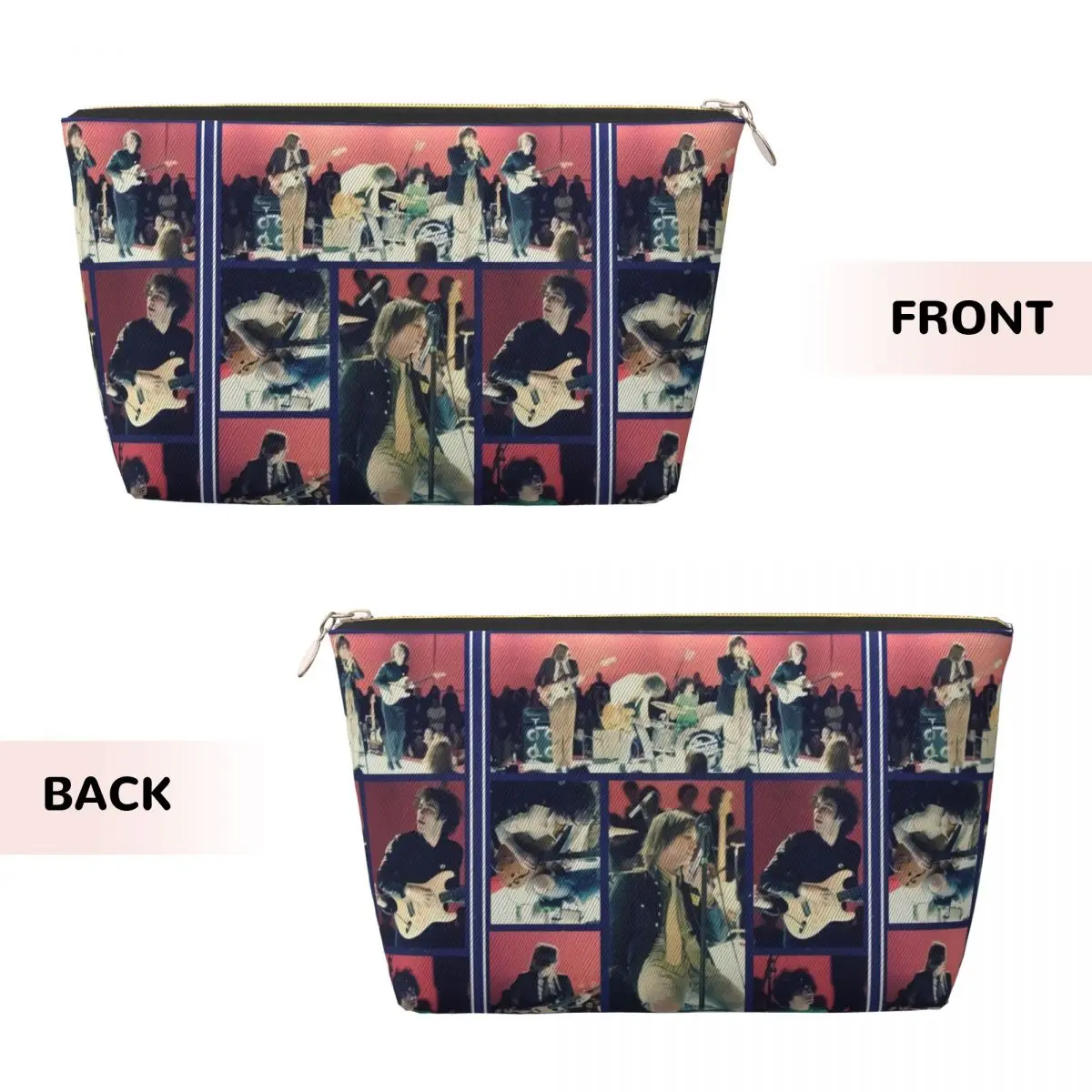 Custom The Strokes Toiletry Bag for Women Rock Band Cosmetic Makeup Organizer Lady Beauty Storage Dopp Kit Box