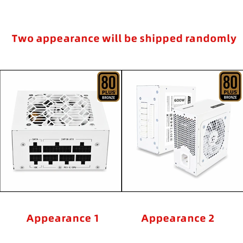 METALFISH SFX 80Plus ブロンズ 500/600/750 ワットホワイト電源フルモジュラーミニ ITX シャーシ小型コンピュータケース 100/220V 入力