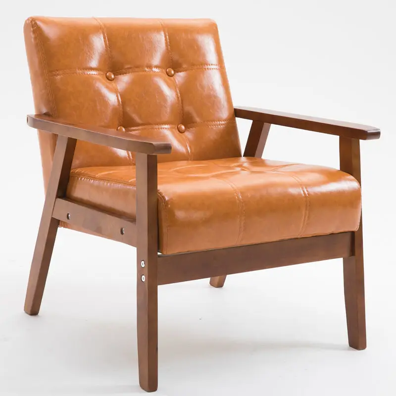 مقهى الأعمال الاستقبال أريكة اجتماع الزوار منطقة الراحة مكتب أريكة صغيرة أريكة مكتب خشبية بسيطة #6