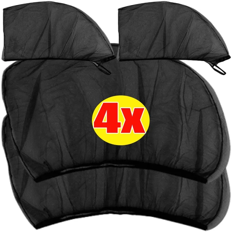 

2/4pcs Car Curtains Sunshade Curtains Summer Essential Sunscreen Anti-mosquito Sunshade Curtains Car Cool and Safe